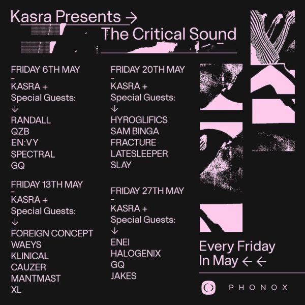 Kasra Presents The Critical Sound | Every Friday in May