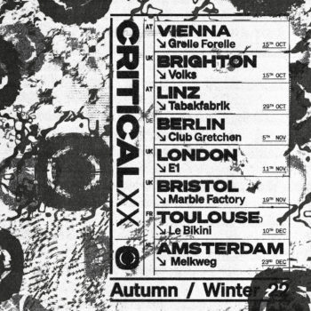 CRITICAL XX – AUTUMN / WINTER TOUR DATES