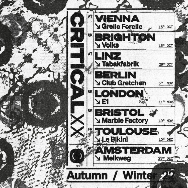 CRITICAL XX – AUTUMN / WINTER TOUR DATES